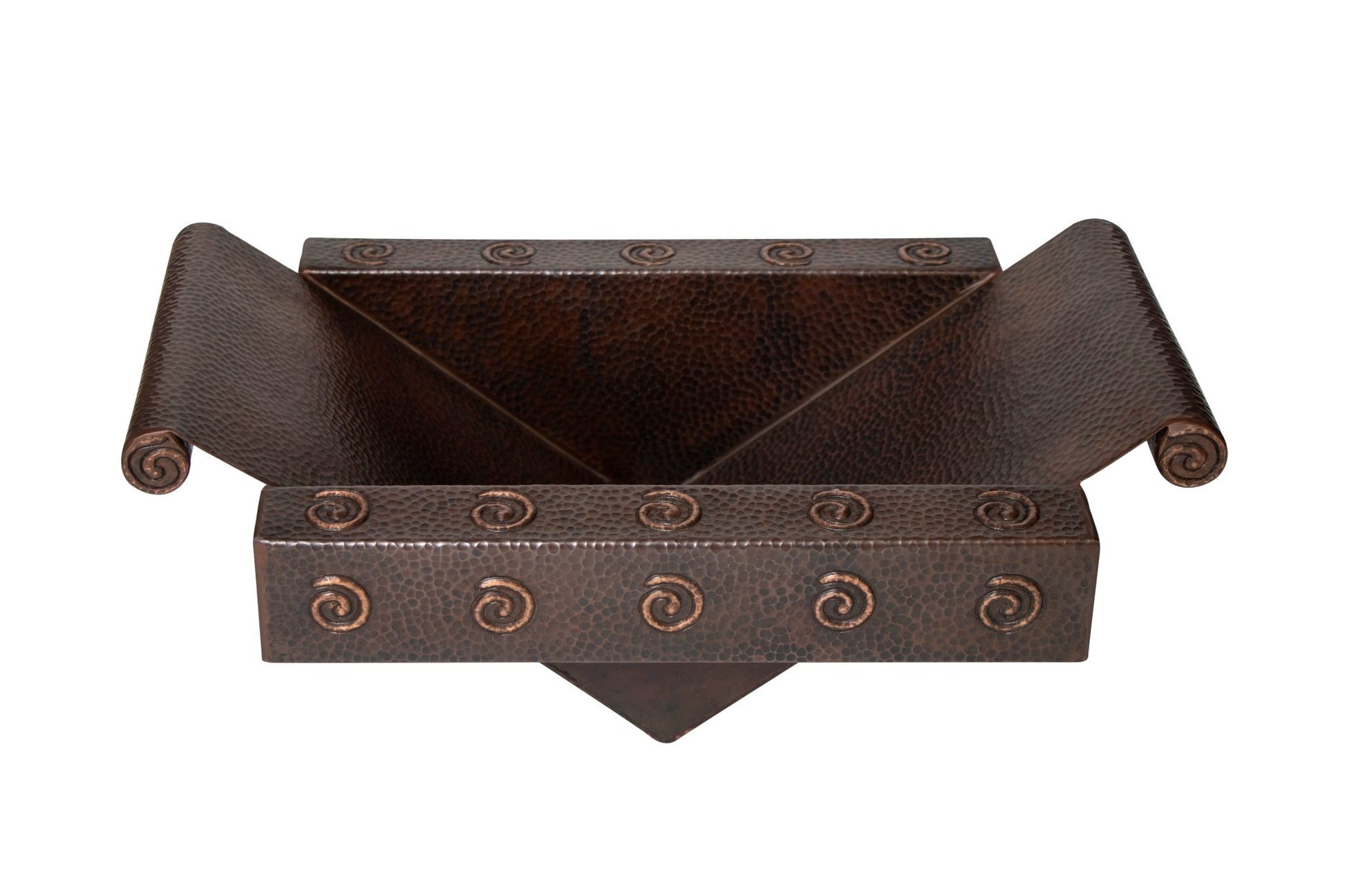 17" Rectangular Apron Inclined Bottom Hammered Copper Bathroom Sink - Nest and Nook