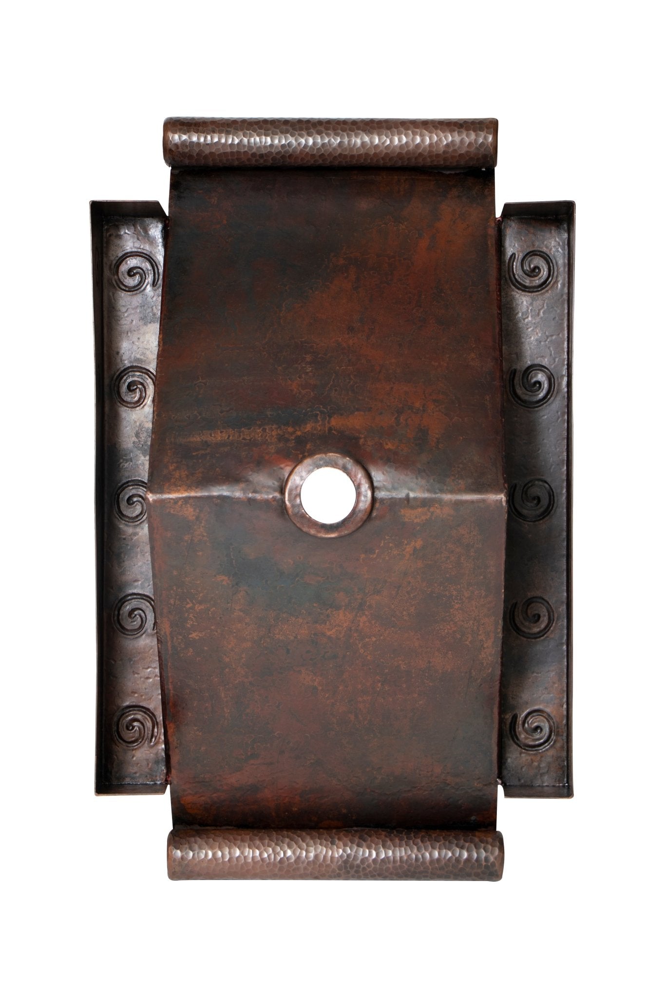 17" Rectangular Apron Inclined Bottom Hammered Copper Bathroom Sink - Nest and Nook