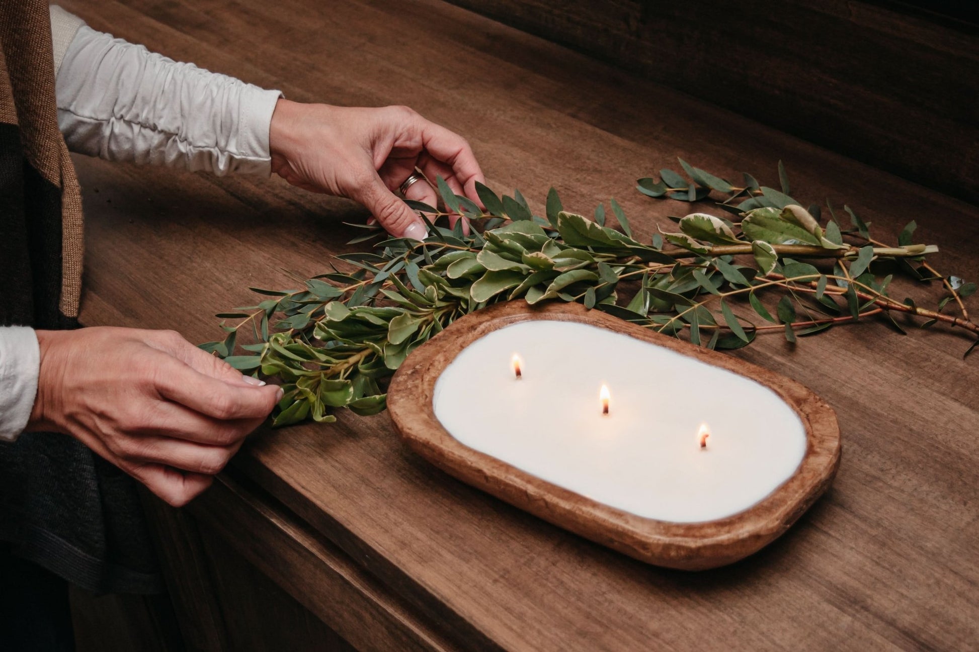 3 - Wick Dough Bowl Soy Candle - Gatherings - My Store
