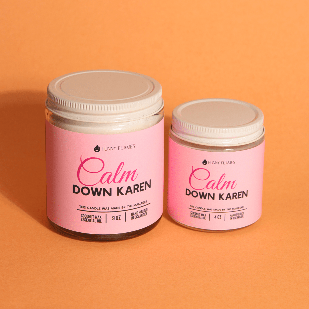 Funny Calming Candle with Lemongrass & Jasmine