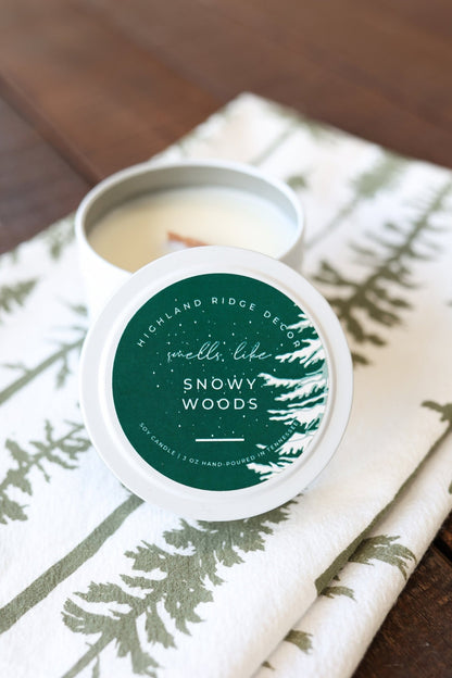 "Snowy Woods" Candle Tin - Nest and Nook