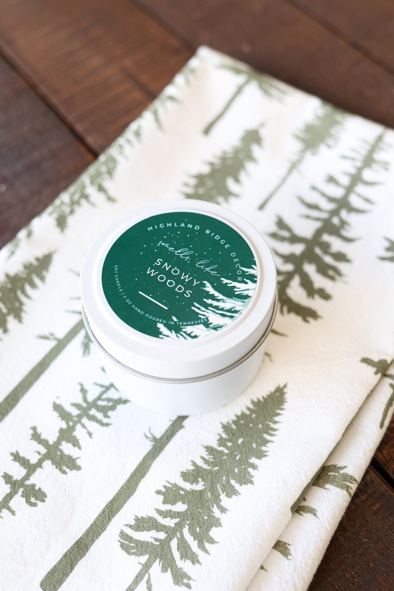 "Snowy Woods" Candle Tin - Nest and Nook